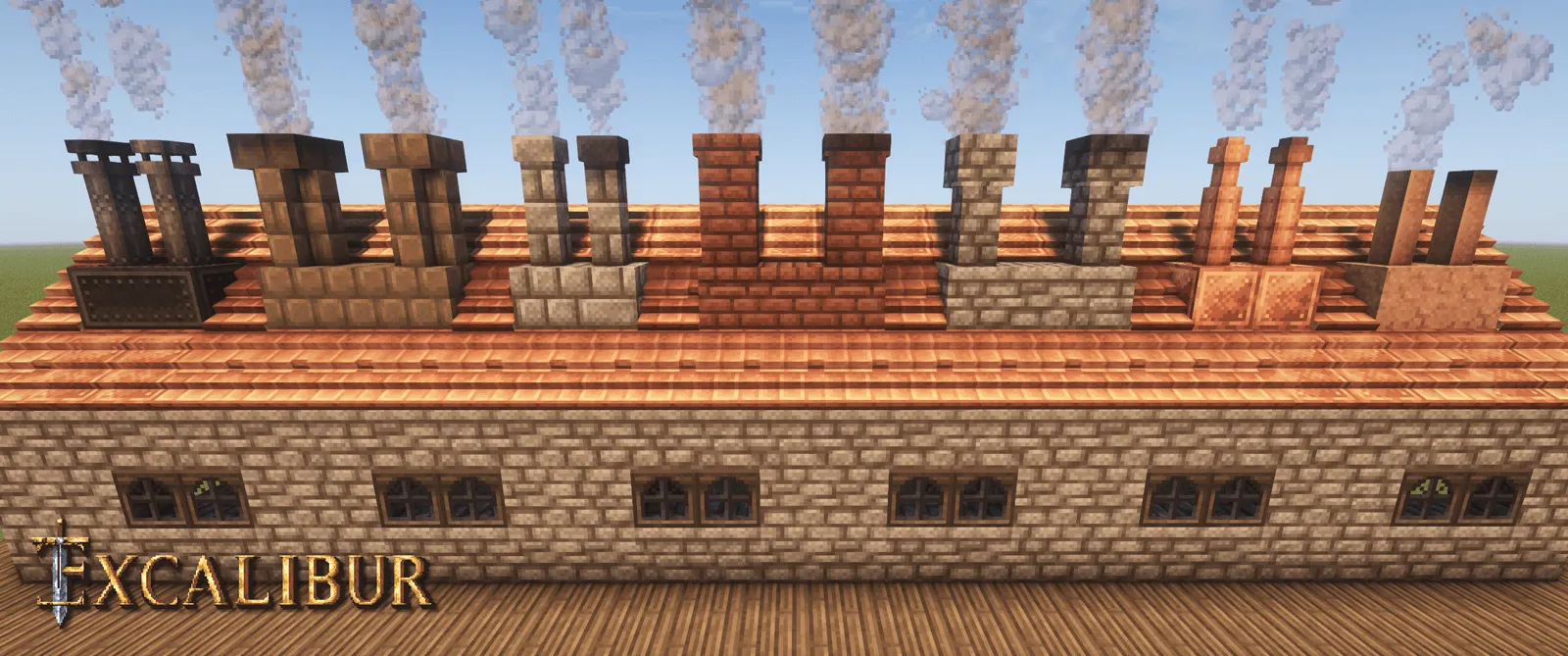 Excalibur | Sooty Chimneys Support — скриншот 1 (Текстуры, Minecraft)