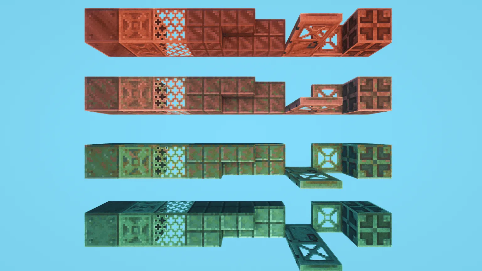 Visible & Outlined Waxed Blocks — скриншот 2 (Текстуры, Minecraft)