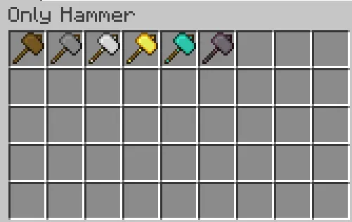 Only Hammer, Моды, Minecraft