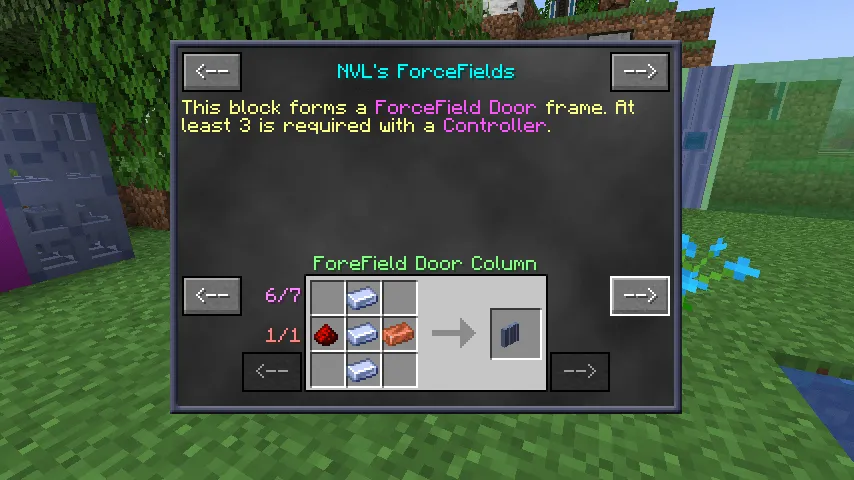 NVL Force Fields, Моды, Minecraft