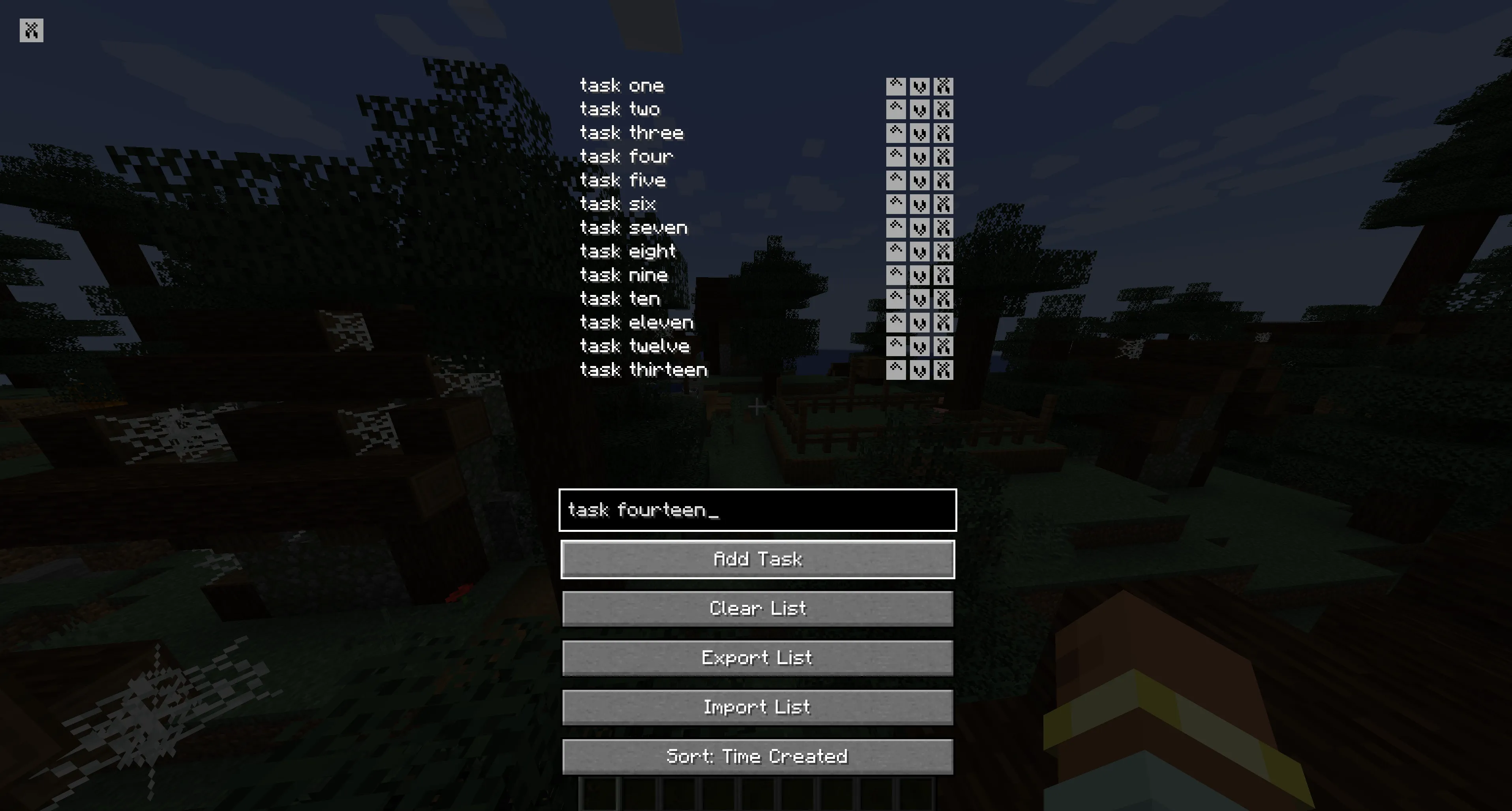 Task List — скриншот 1 (Моды, Minecraft)