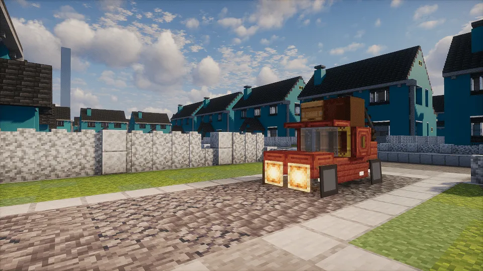 Ouroburbia - Liminal Suburban Sprawl Vivarium-inspired 1000x1000 Survival map — скриншот 3 (Карты, Minecraft)