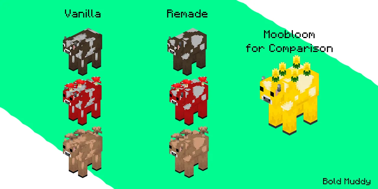 Moobloom Styled Cows, Текстуры, Minecraft