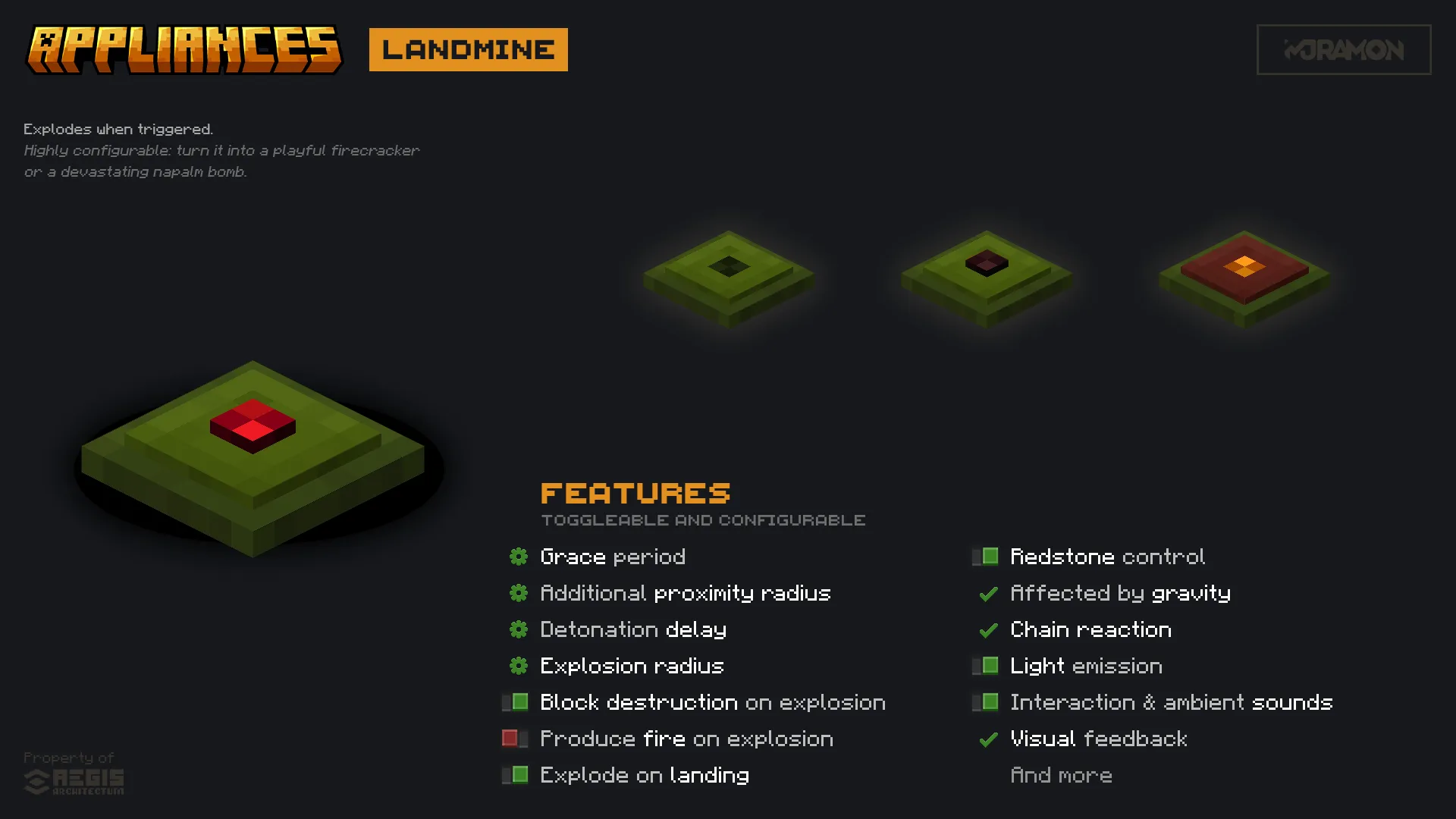 Appliances, Моды, Minecraft