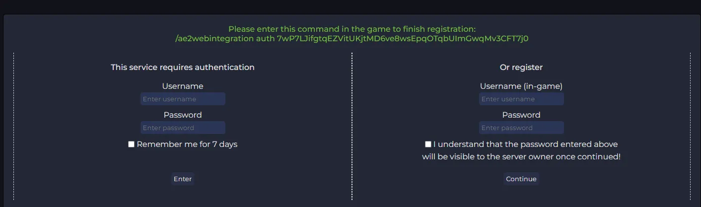 AE2 Web Integration, Моды, Minecraft