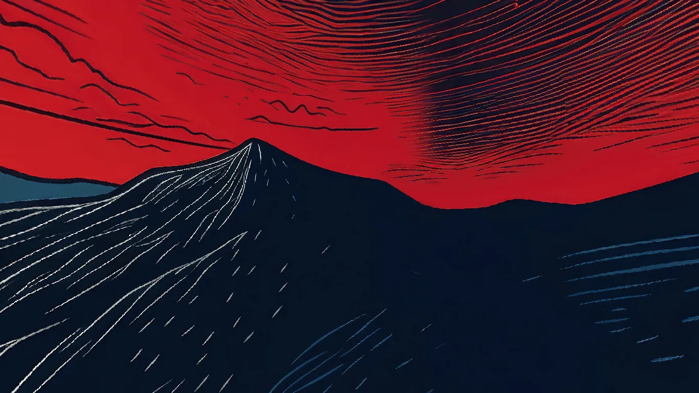 sky sunset moutain minimalist digital — скриншот 5 (Текстуры, Minecraft)