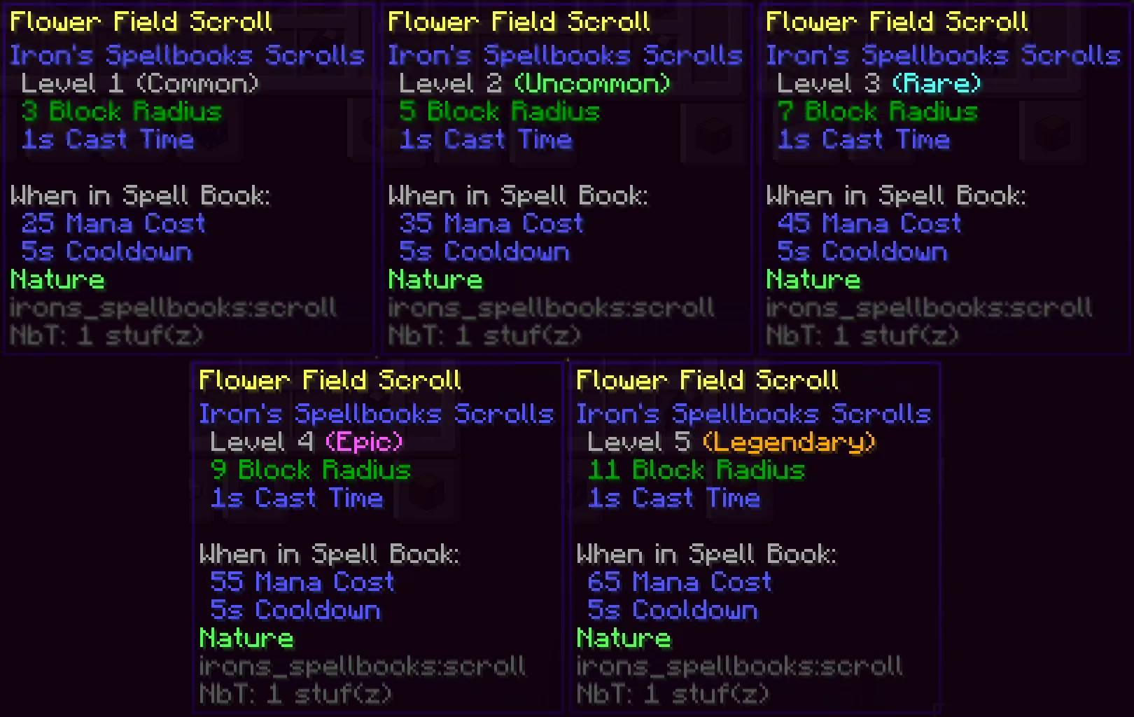 Flower Field Spell, Моды, Minecraft