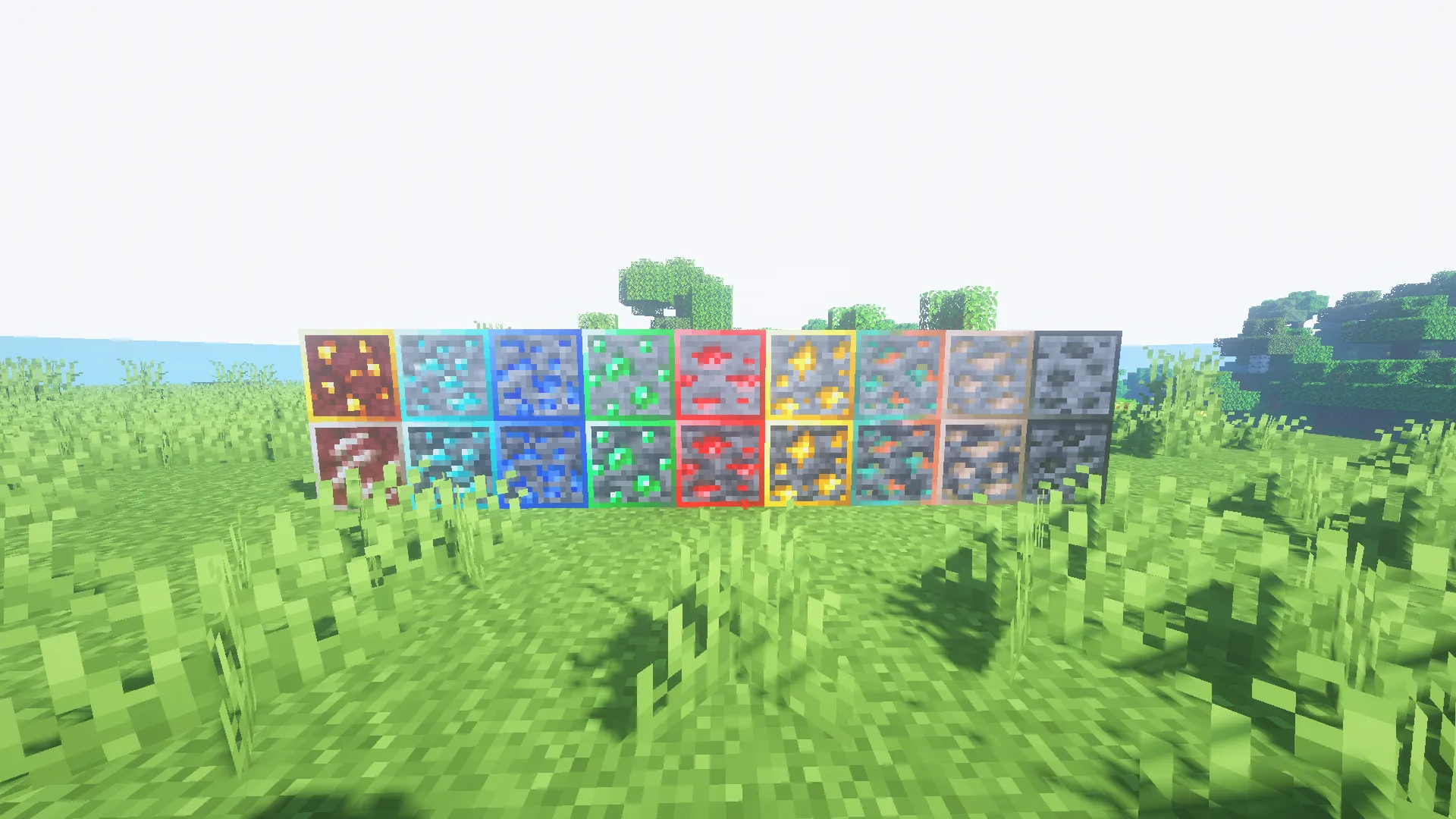 Gradient outlined ores! — скриншот 1 (Текстуры, Minecraft)