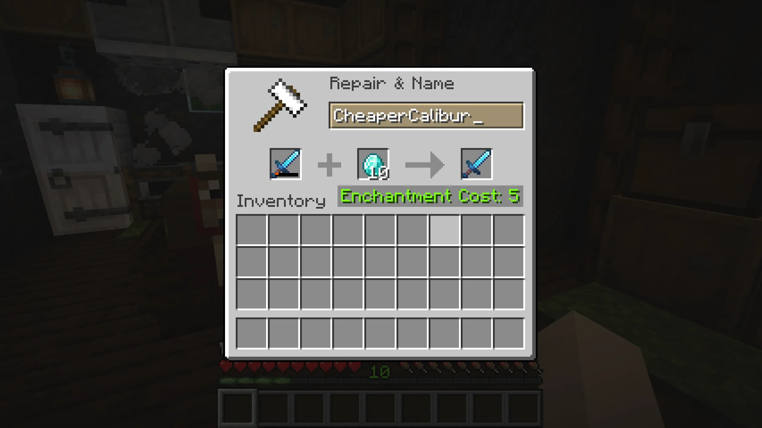 Cheaper Anvil — 1-Level Cost — скриншот 2 (Дата-паки, Minecraft)