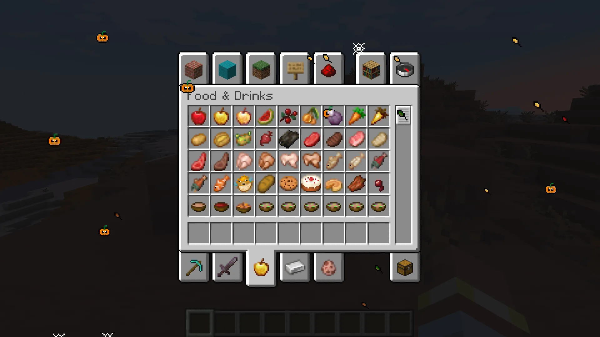 Halloween falling leaves — скриншот 1 (Моды, Minecraft)
