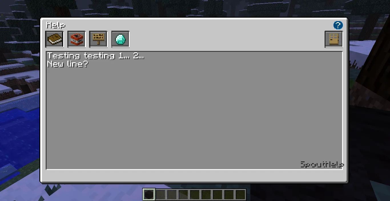 SpoutHelp, Плагины, Minecraft