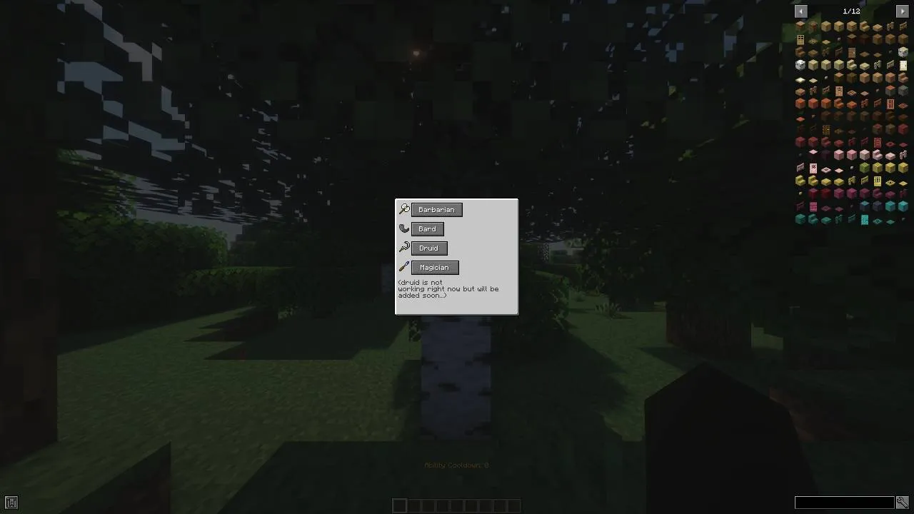 Dungeons, Creatures and Classes (DnD), Моды, Minecraft