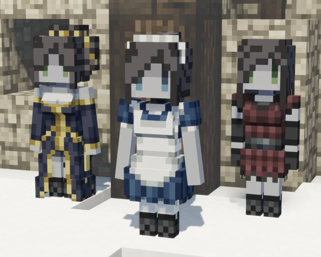 Melody's Cute Girl Illagers, Текстуры, Minecraft