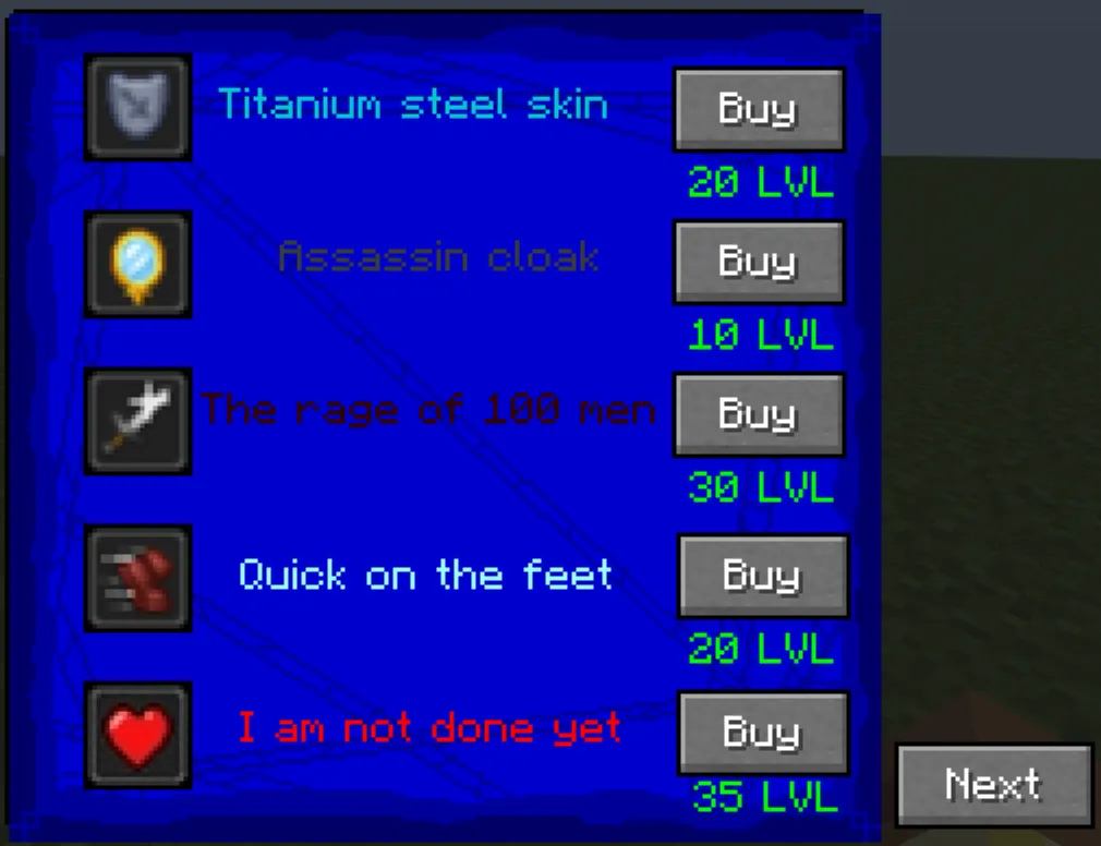 System skills, Моды, Minecraft