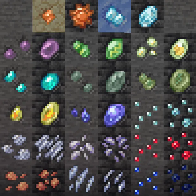 Pixelmon Glowing Ores — скриншот 1 (Текстуры, Minecraft)