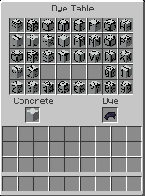 Mineria Utilities: Letter & Number Blocks — скриншот 1 (Моды, Minecraft)