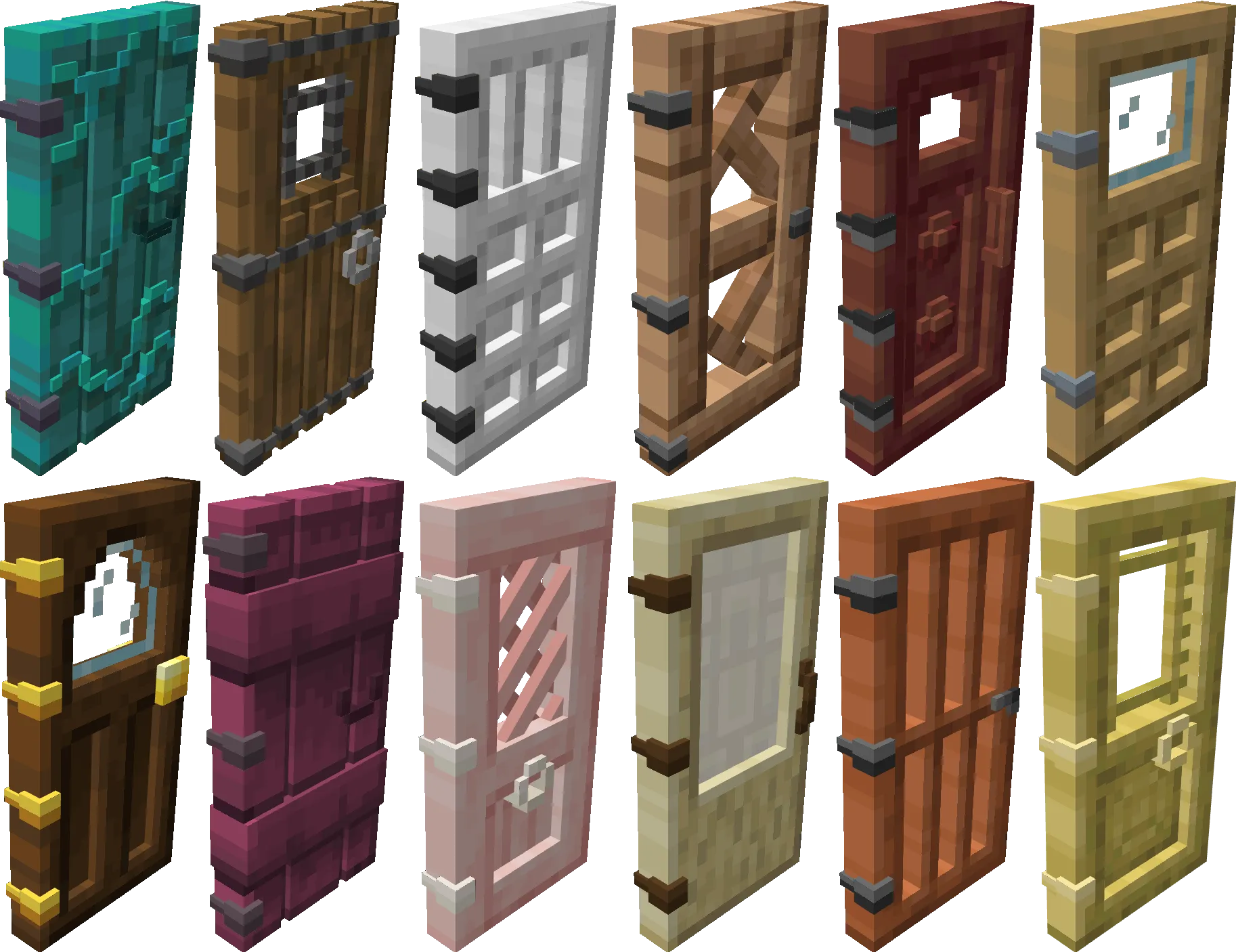 PolyParts - Dreamy Doors, Текстуры, Minecraft