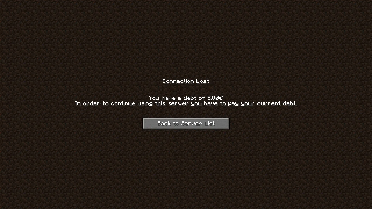 PayToPlay — скриншот 2 (Плагины, Minecraft)