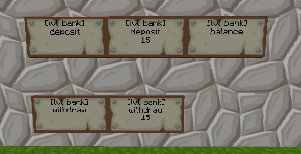 LvL_Bank, Плагины, Minecraft