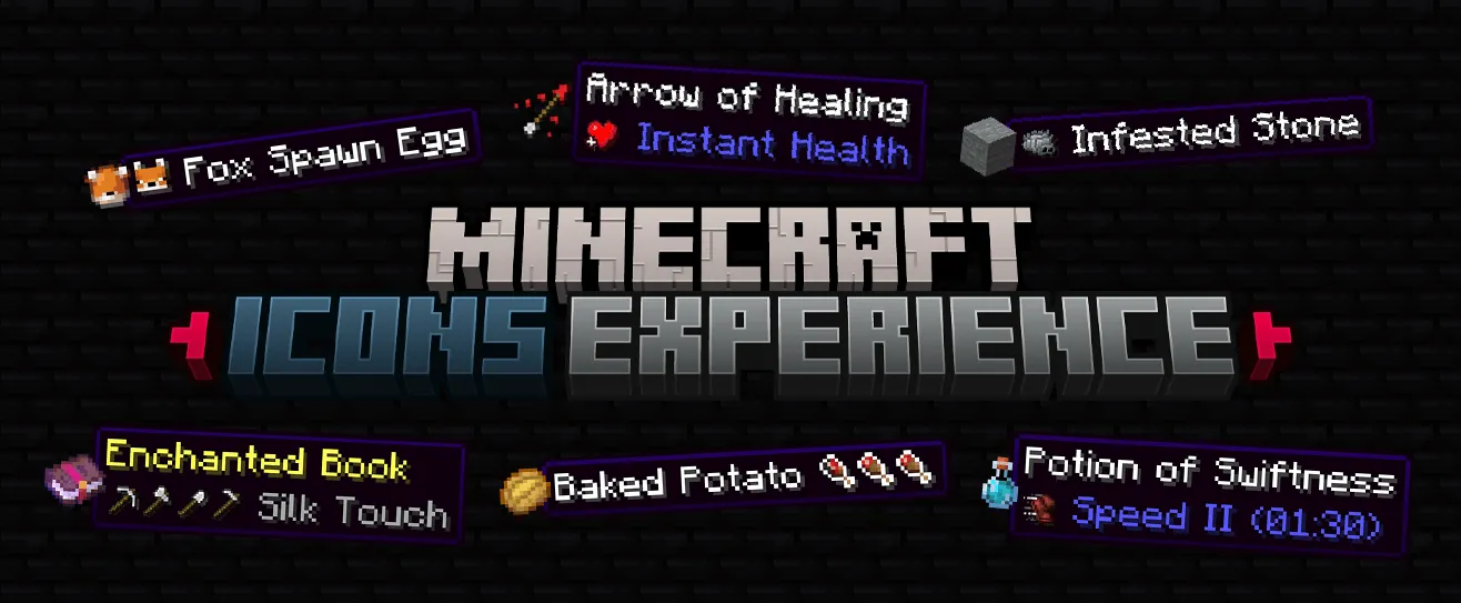 Icons Experience+, Текстуры, Minecraft