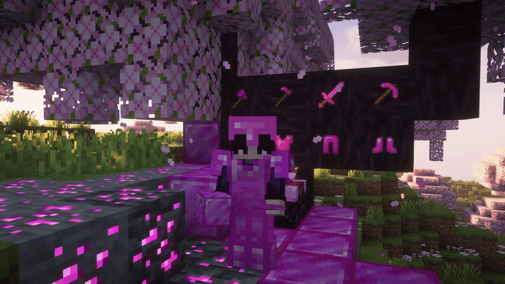 Pink Diamonds Texture Pack — скриншот 8 (Текстуры, Minecraft)