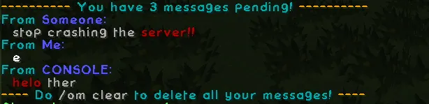 OfflineMessenger — скриншот 2 (Плагины, Minecraft)