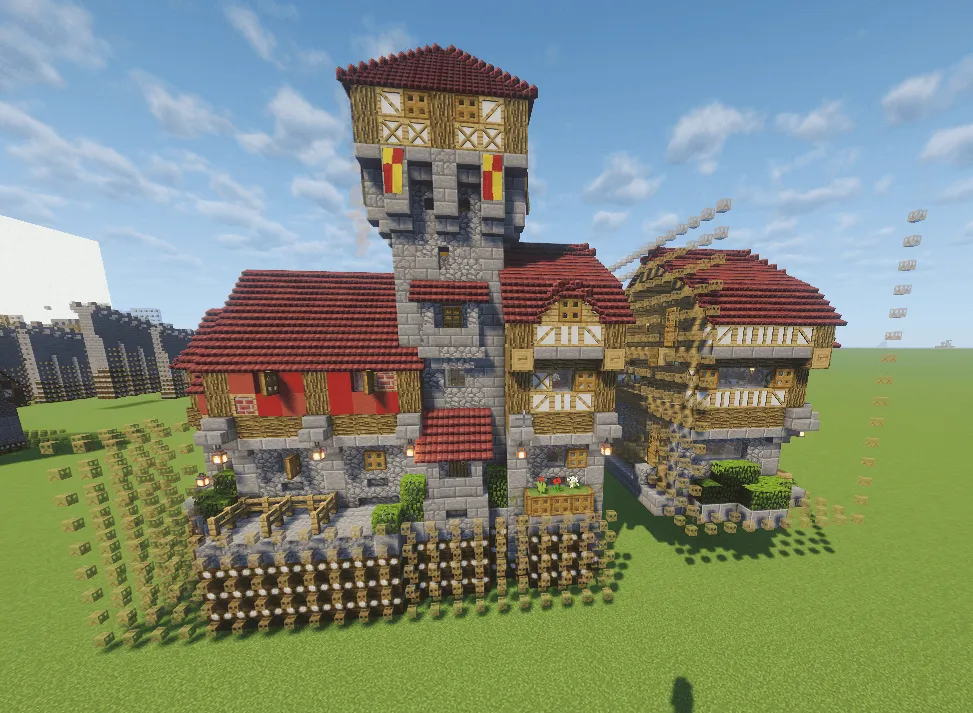 Medieval Oak Extension and Optimization Style Pack for MineColonies — скриншот 5 (Аддоны, Minecraft)