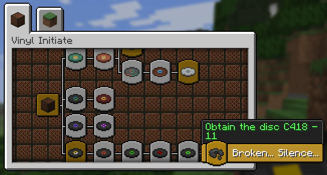 Music Disc Advancements — скриншот 3 (Моды, Minecraft)