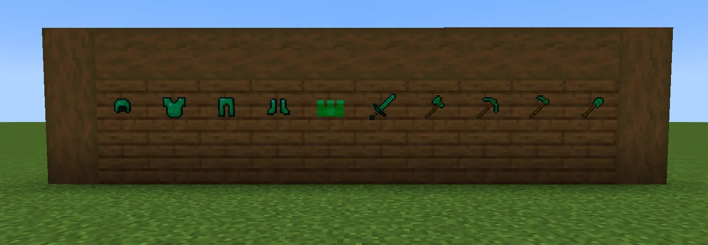 Emerald tools And armour By Drew, Моды, Minecraft