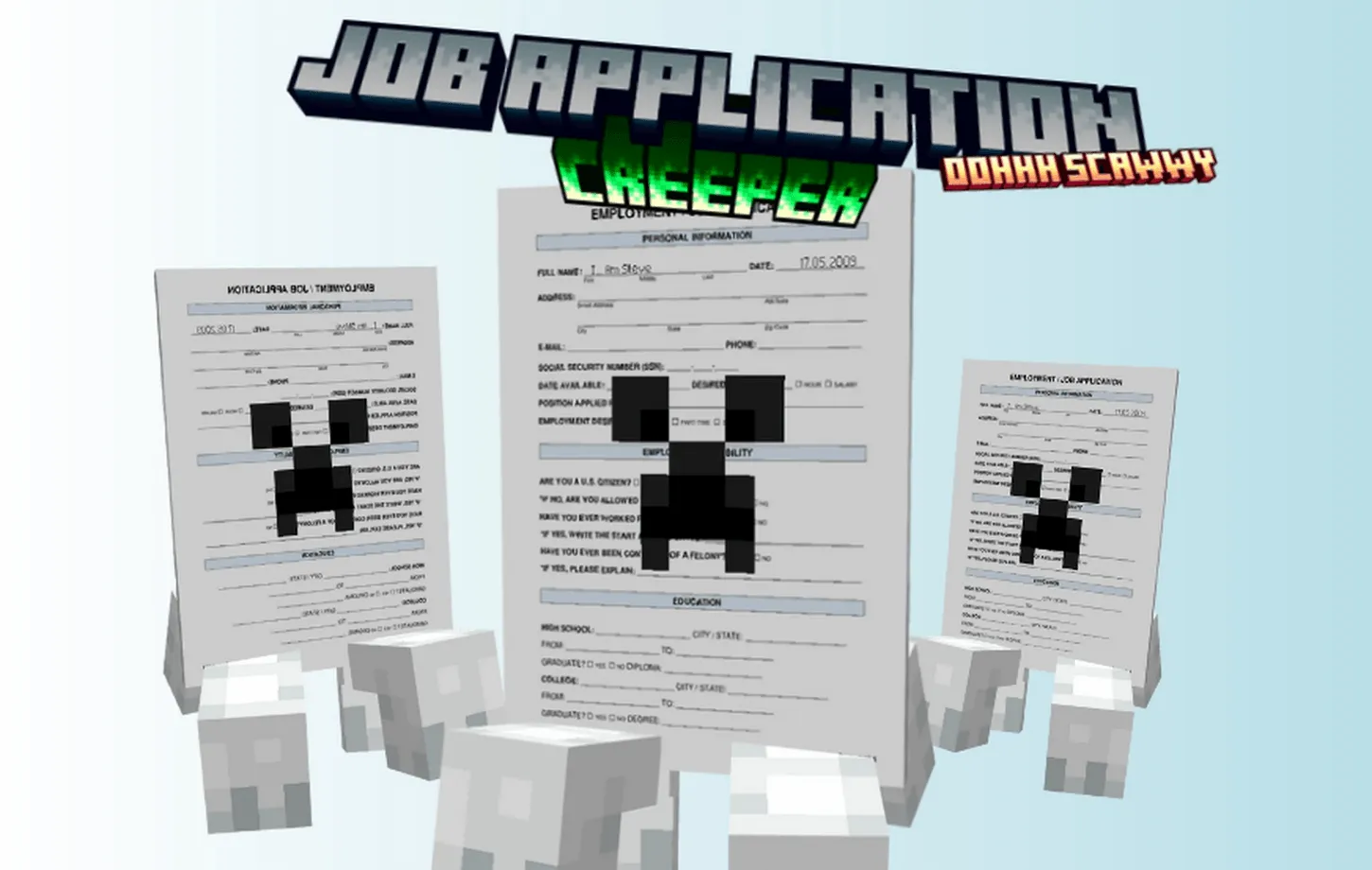 Job Application Creeper, Текстуры, Minecraft
