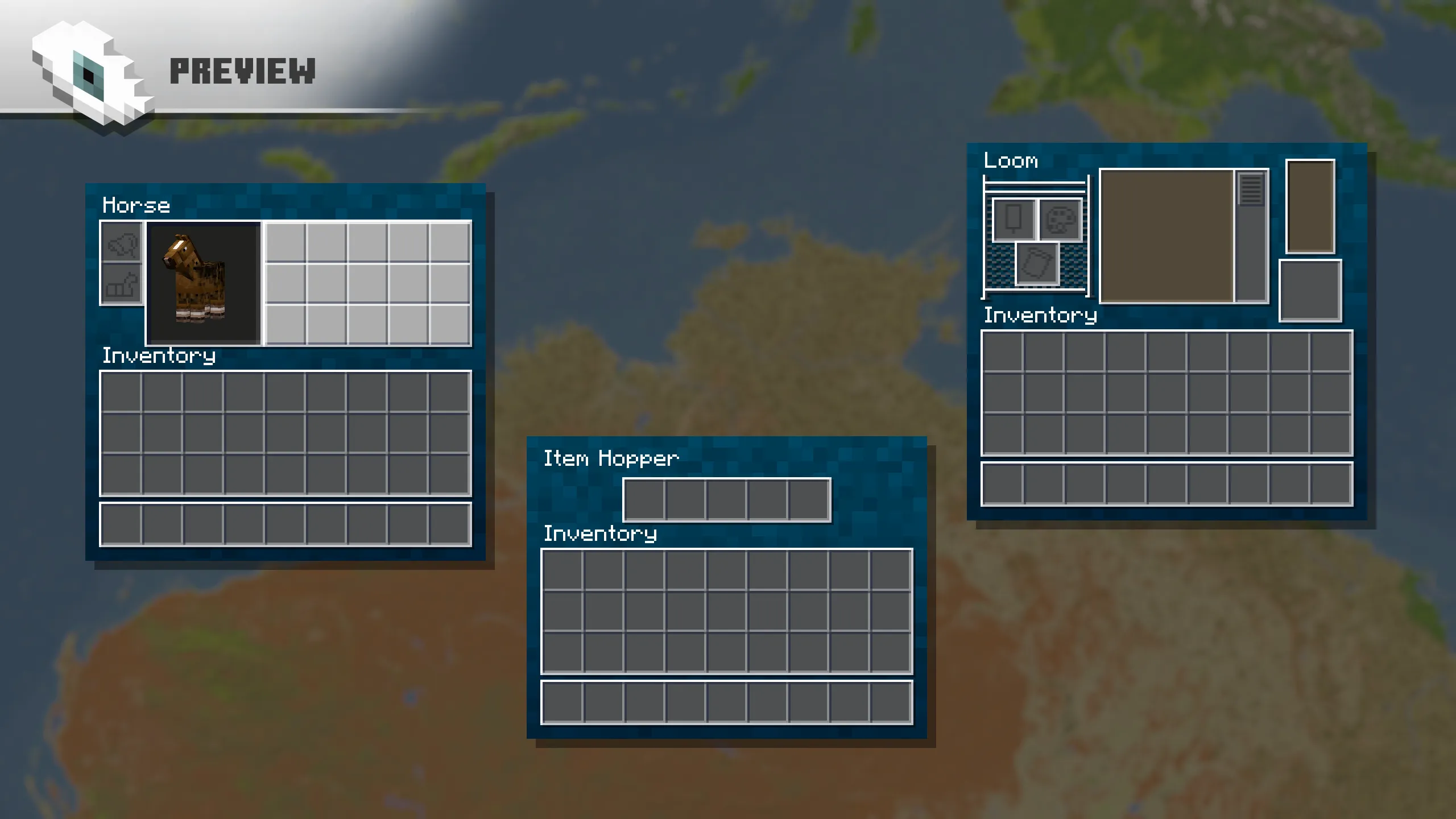 Earth GUI, Текстуры, Minecraft