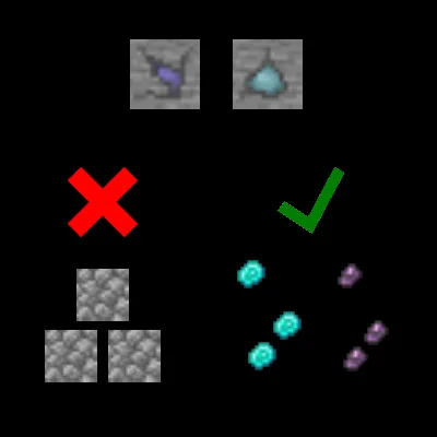 Dawn/Dusk Ore Drops — скриншот 1 (Текстуры, Minecraft)
