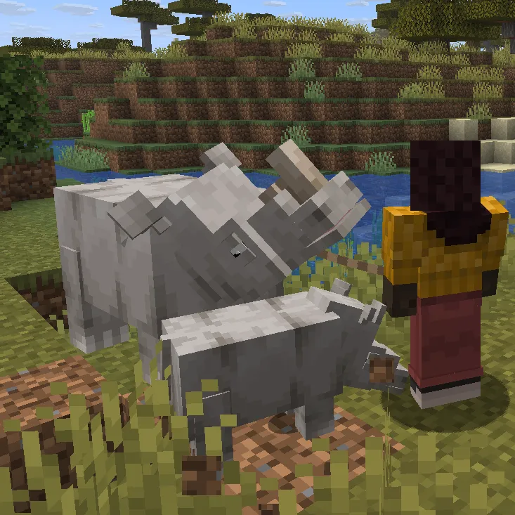 Animal Garden - White Rhinoceros, Моды, Minecraft