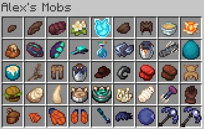  Sweety's Items (Alex's Mobs), Текстуры, Minecraft