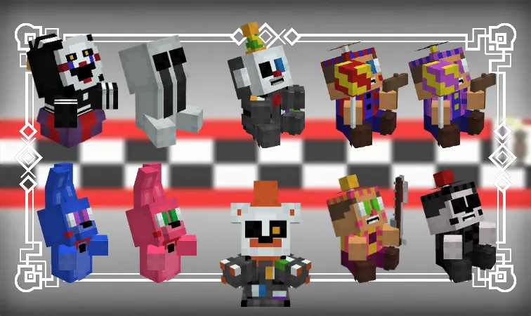 FNAF Ultimate Custom Plushies — скриншот 9 (Текстуры, Minecraft)