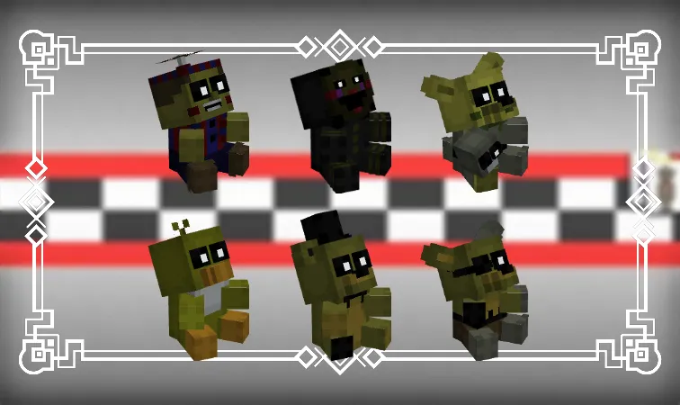 FNAF Ultimate Custom Plushies — скриншот 13 (Текстуры, Minecraft)