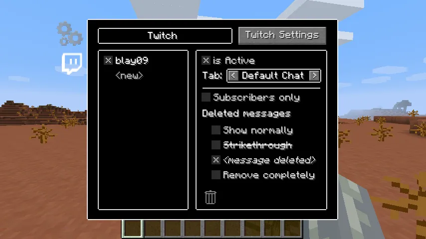 Twitch Chat Integration — скриншот 5 (Моды, Minecraft)