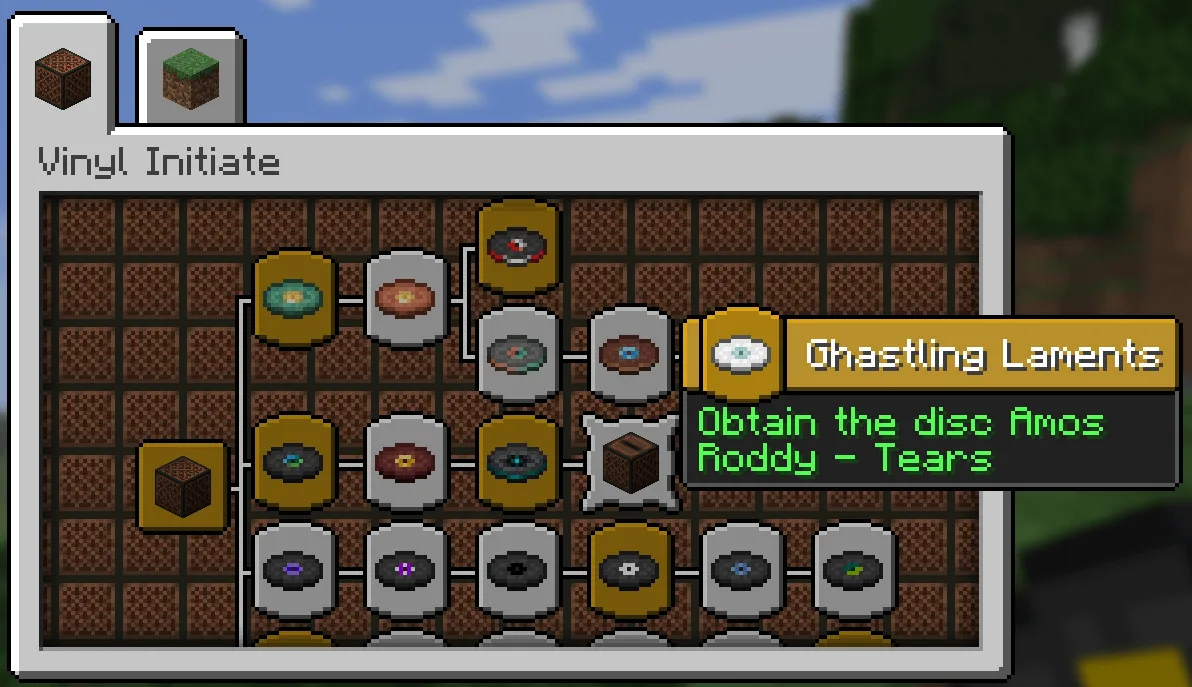Music Disc Advancements — скриншот 2 (Моды, Minecraft)