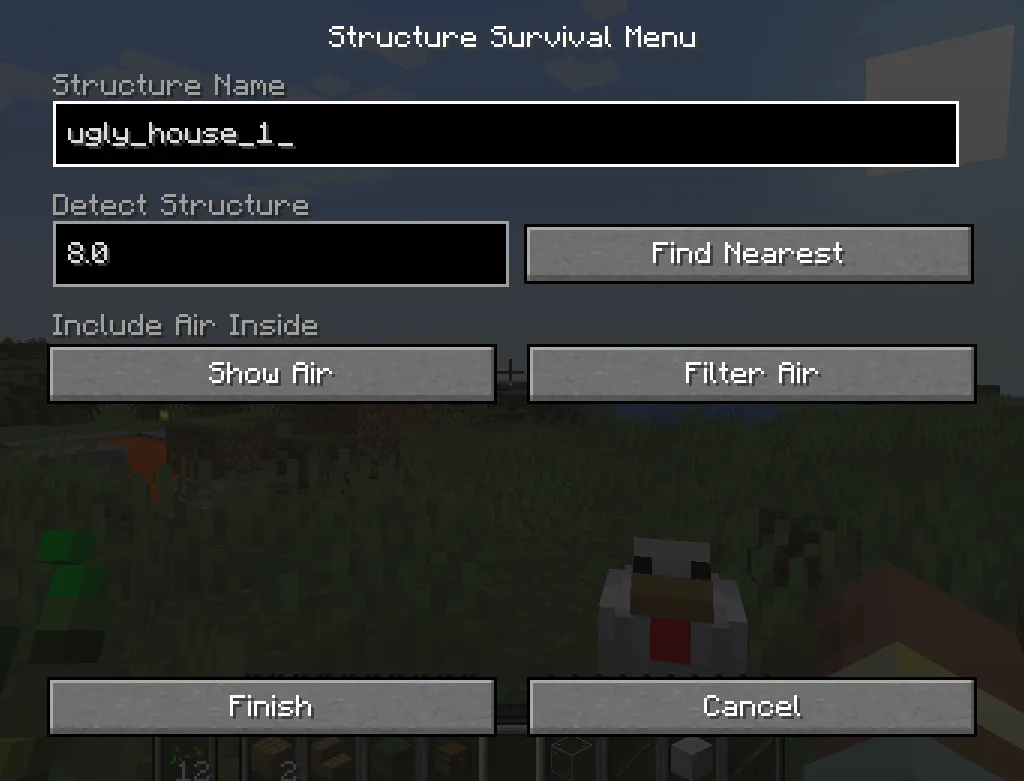 Structure Survival, Моды, Minecraft