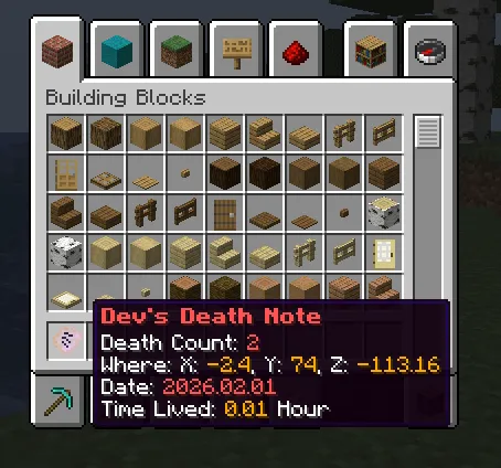 Death Counter, Моды, Minecraft