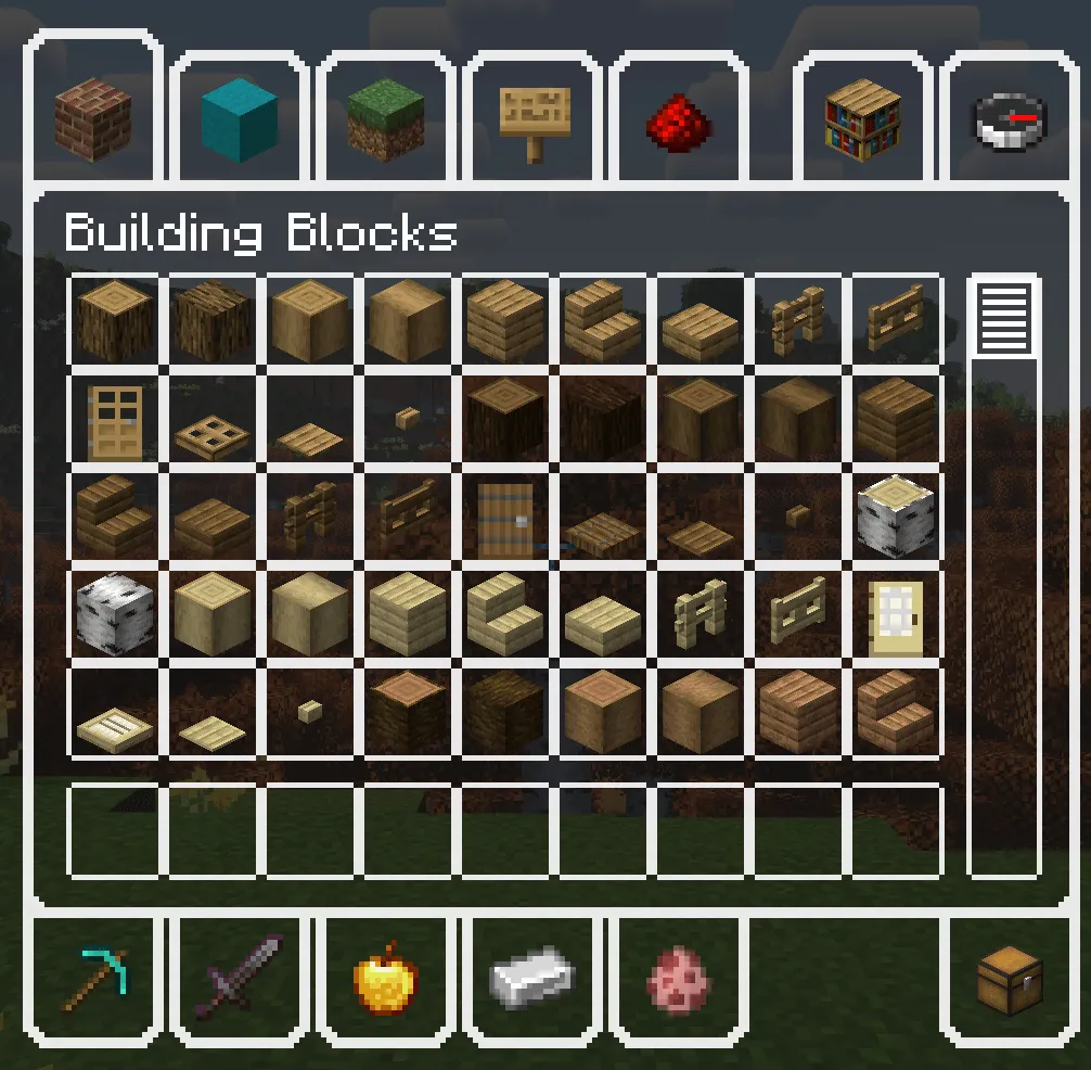 White border and transparent GUI and HUB — скриншот 28 (Текстуры, Minecraft)