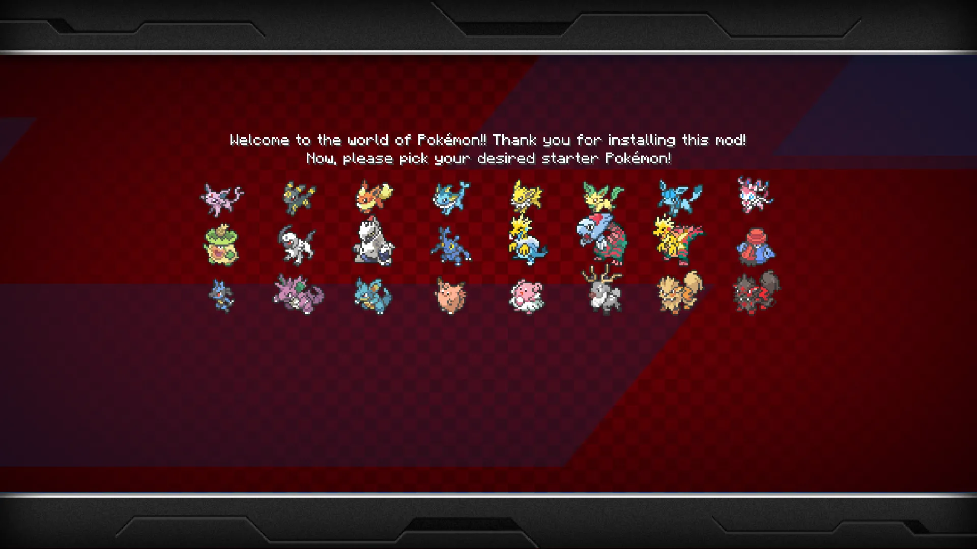 Eeveeloution & Rider Level 25 Starters, Текстуры, Minecraft