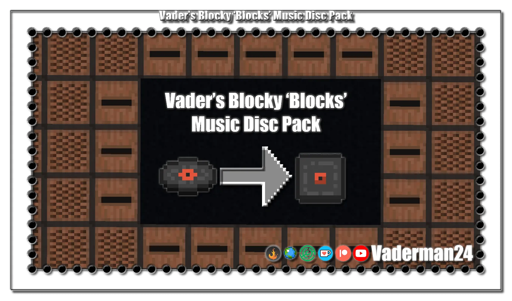 Vader's Blocky 'Blocks' Music Disc Pack — 'Blocks' Music Disc Replacement — скриншот 2 (Текстуры, Minecraft)