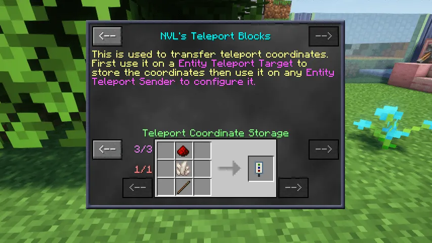NVL's Teleport Blocks — скриншот 1 (Моды, Minecraft)