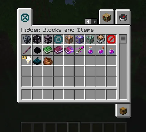 Secret Tab, Моды, Minecraft