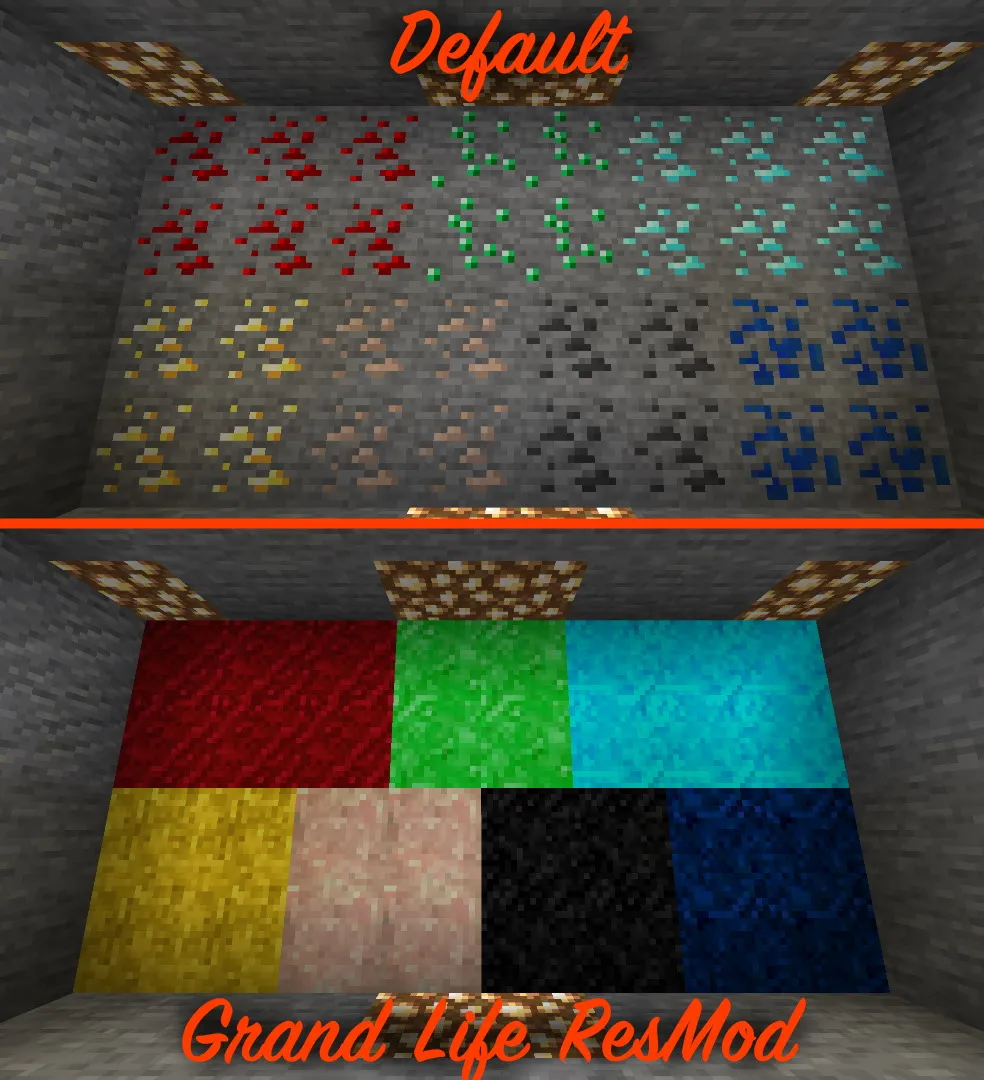 Grand Life (ResourceMod), Текстуры, Minecraft