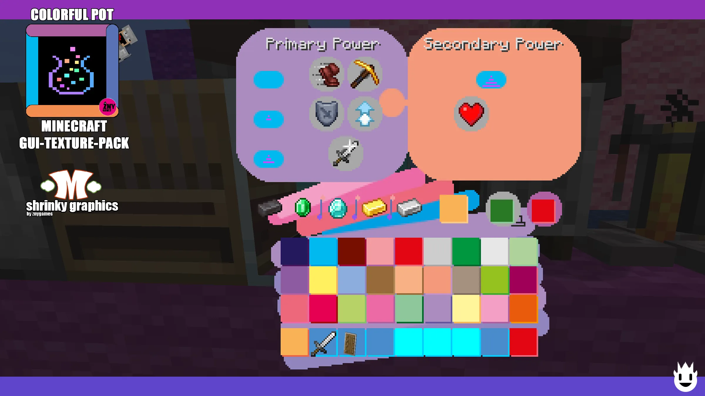 COLORFUL POT | GUI-TEXTURE-PACK — скриншот 13 (Текстуры, Minecraft)