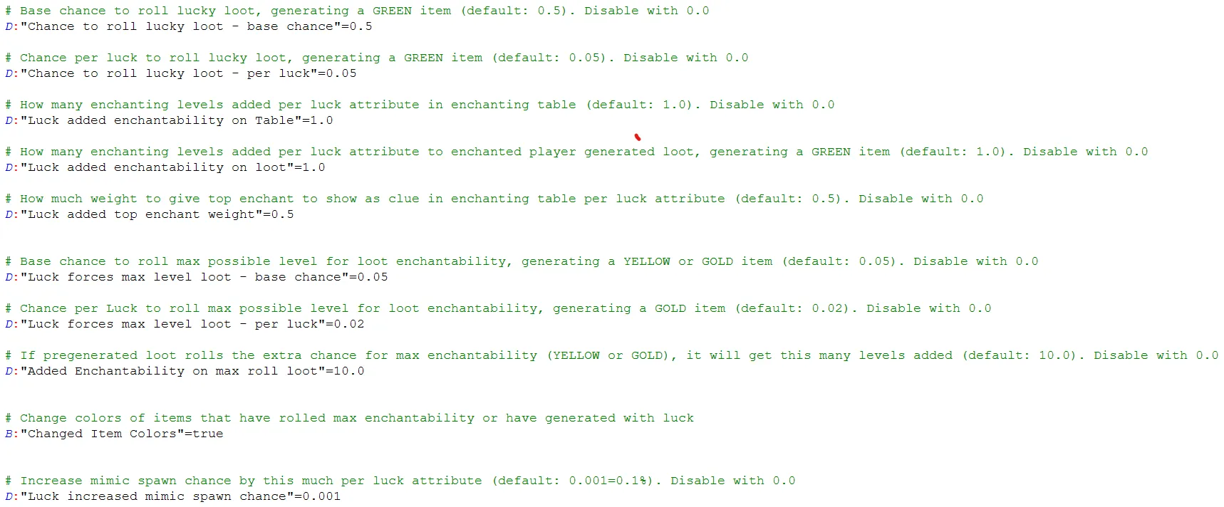 Luckified, Моды, Minecraft