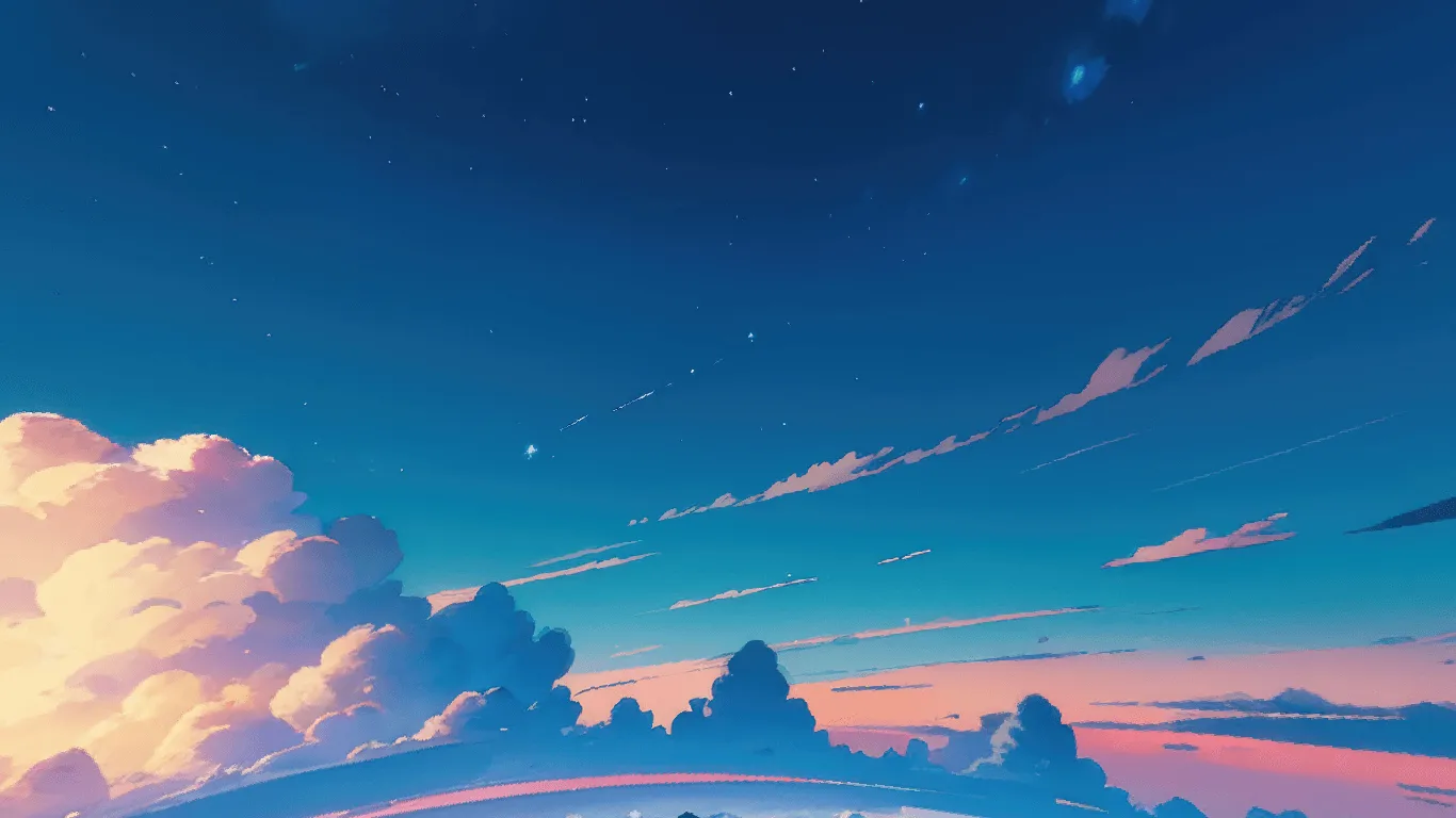 sky sunset moutain minimalist digital — скриншот 3 (Текстуры, Minecraft)