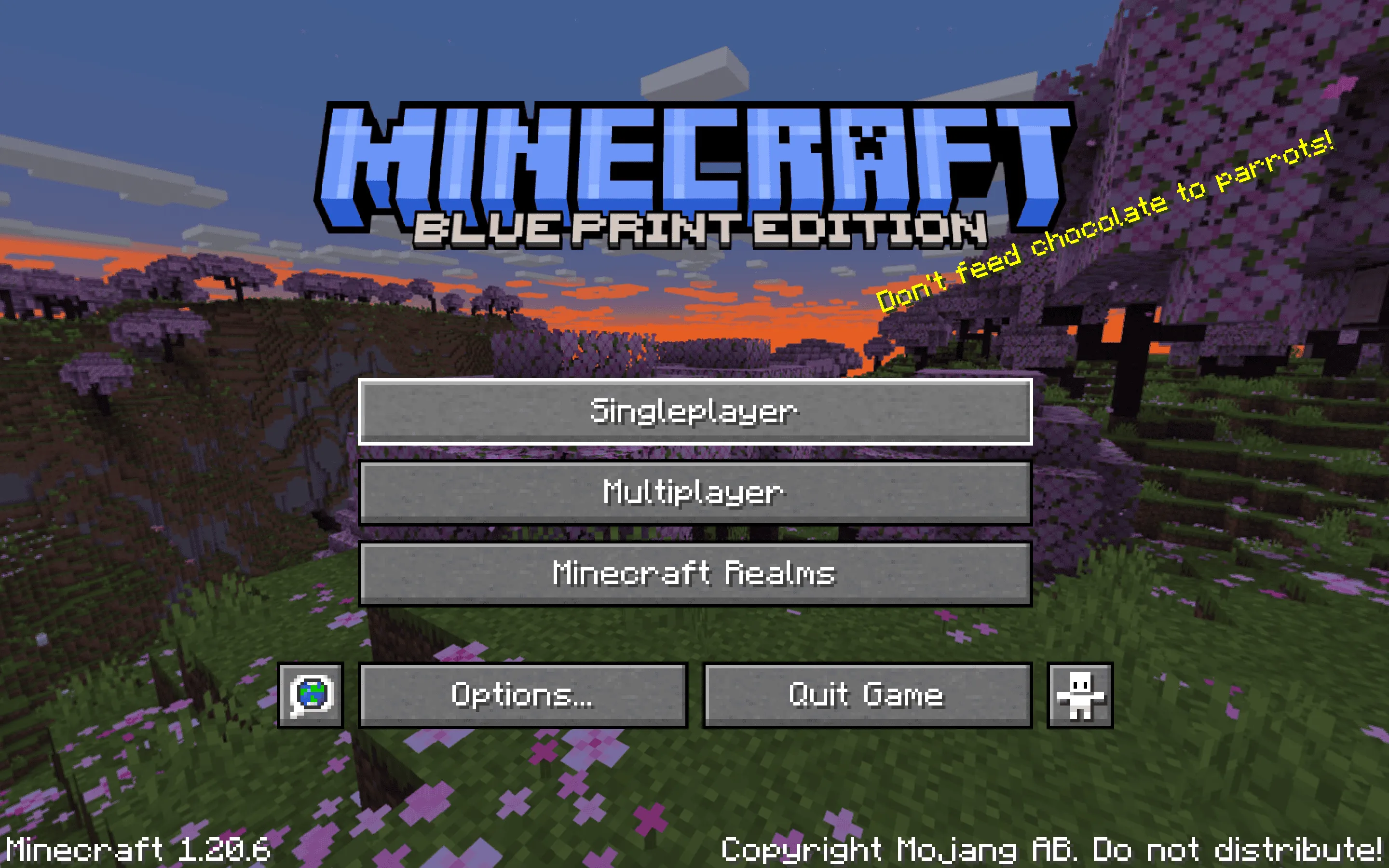 Blue Print Title Menu, Текстуры, Minecraft